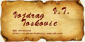 Vojdrag Tošković vizit kartica